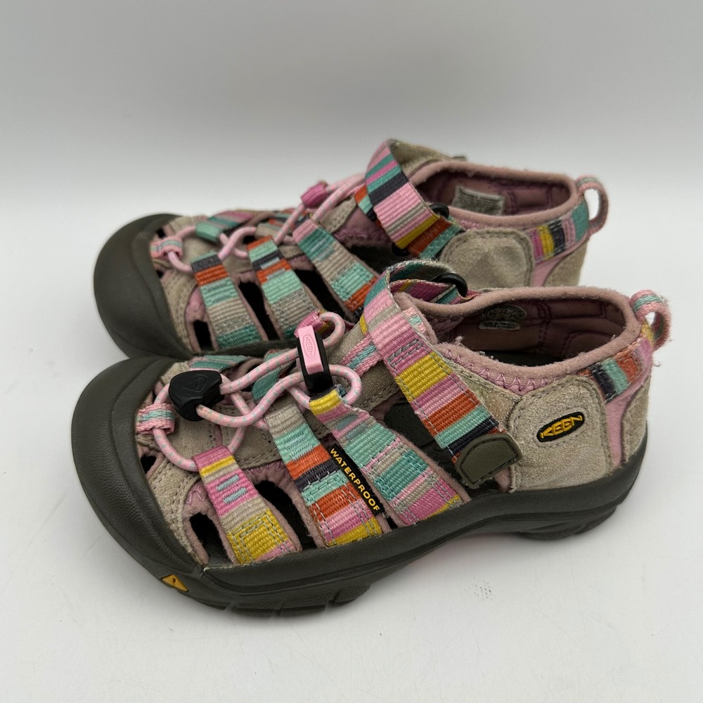 Keen Newport H2 Sandals Kids Size 11 Pink Multi Stripe Waterproof Closed Toe